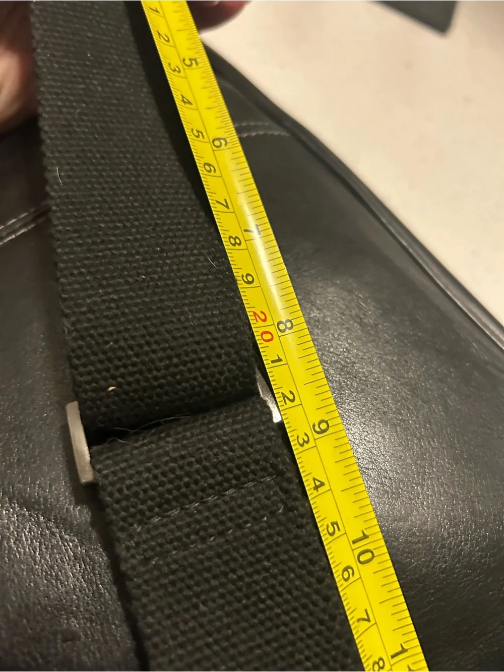 Kenneth Cole Reaction Black Leather Messenger with Adjustable Strap